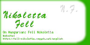 nikoletta fell business card